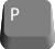 A picture of a P key