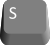 A picture of the S key