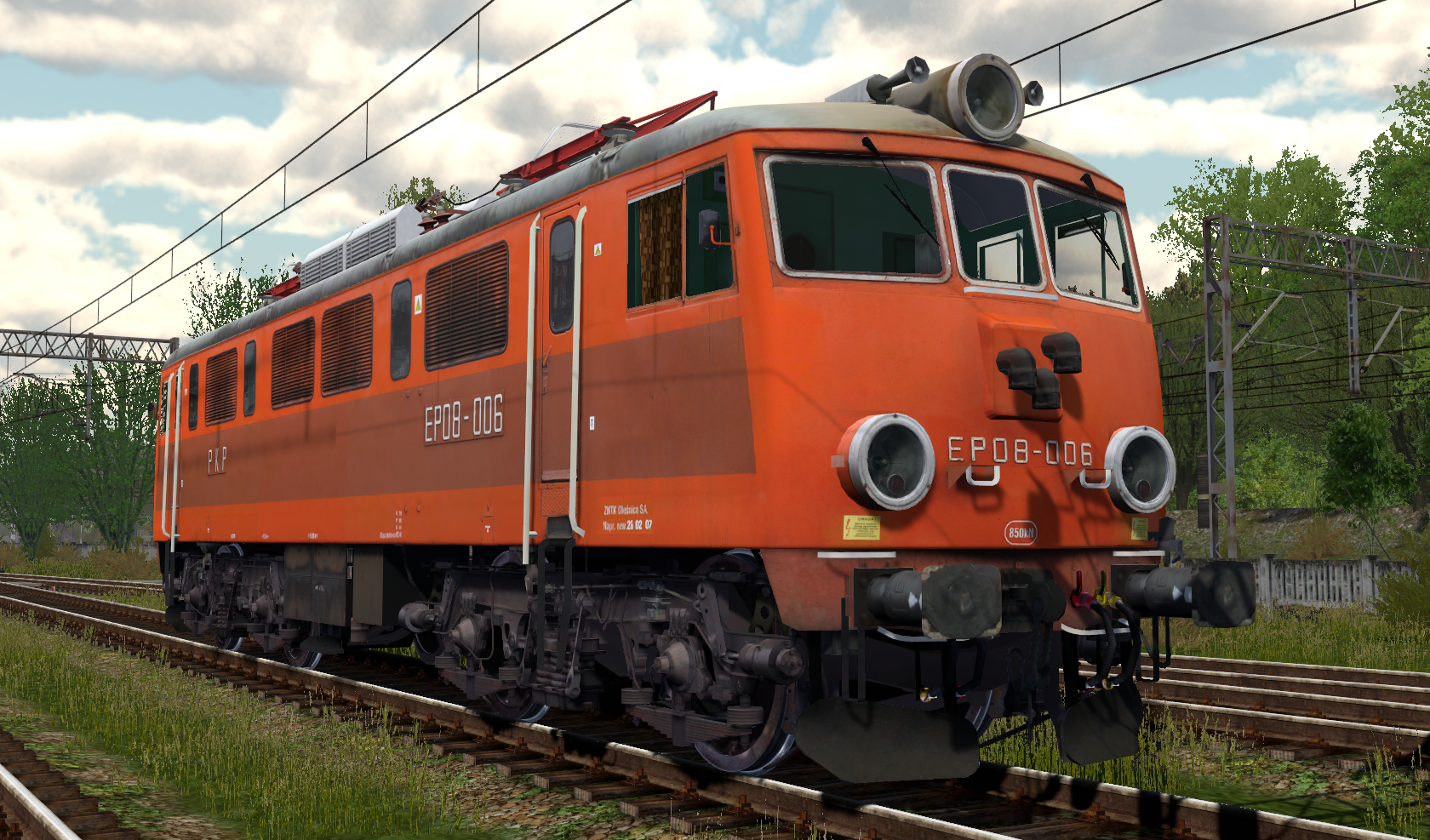 Wygląd lokomotywy EP08-006